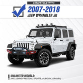Full Width Front & Rear Bumper for 2016 Jeep Wrangler Compatible with 2007-2018 Jeep Wrangler JK JKU Unlimited | Yzona